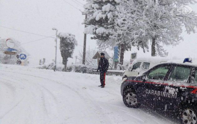 Emergenza neve, Carabinieri impegnati su tutto il territorio