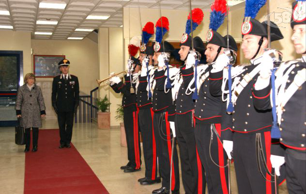 Il prefetto Tirone in visita al Comando dei Carabinieri
