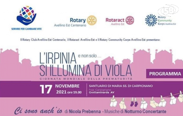 “L’Irpinia si illumina di Viola, Giornata Mondiale della Prematurità ”: incontro al Santuario di Carpignano