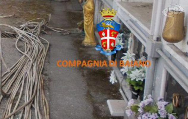 Sorpreso a rubare rame al cimitero: arrestato