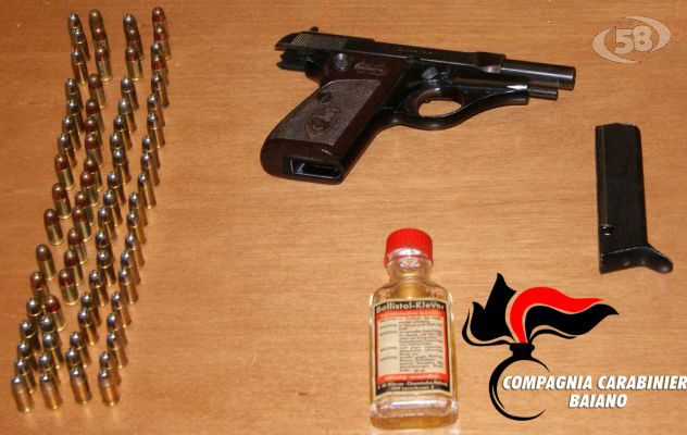 Scoperto con pistola e 100 munizioni: denunciato