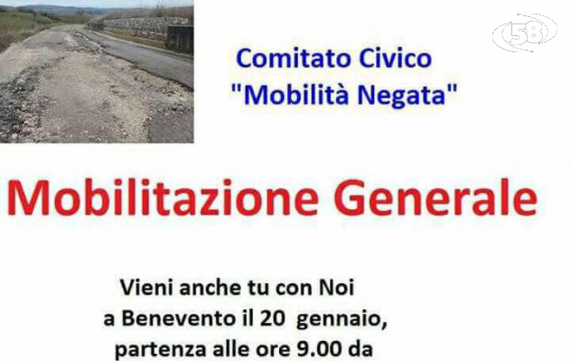 Strade dissestate nel Fortore, la protesta giunge a Benevento