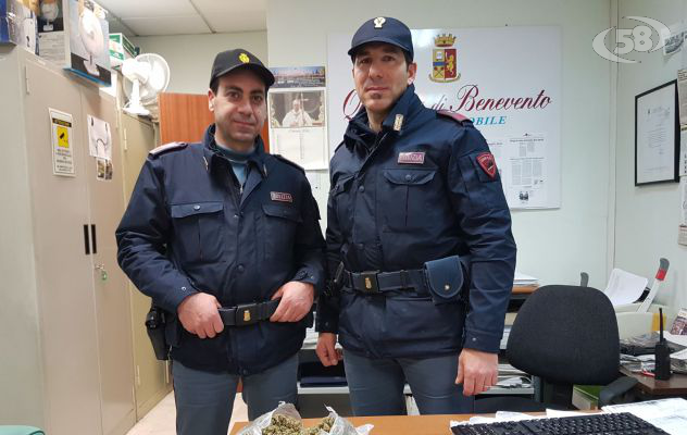  Getta dalla finestra marijuana, arrestato dalla Polizia