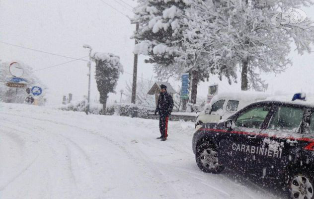 Emergenza neve, Carabinieri operativi sul territorio provinciale