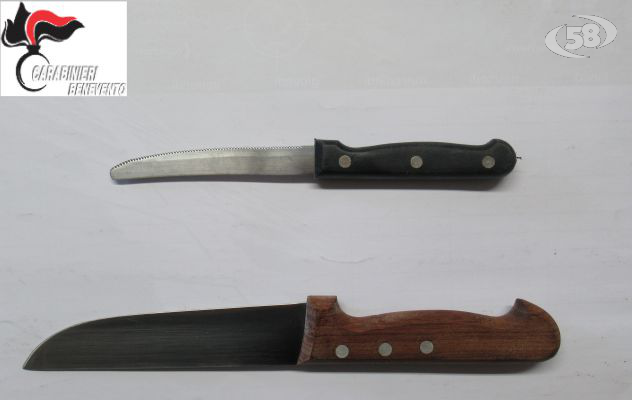 Trovato in possesso di un coltello artigianale, preso pregiudicato