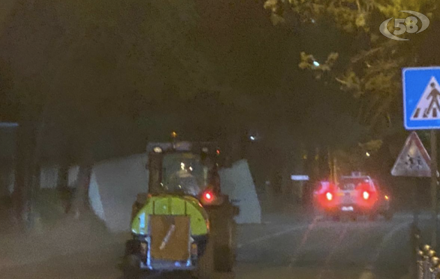 Ariano, in corso la sanificazione delle strade del Tricolle /VIDEO