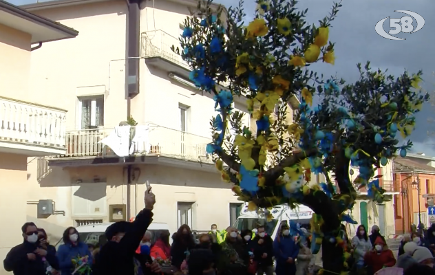 A Flumeri torna l'albero della pace: il ricavato ai bambini ucraini /VIDEO