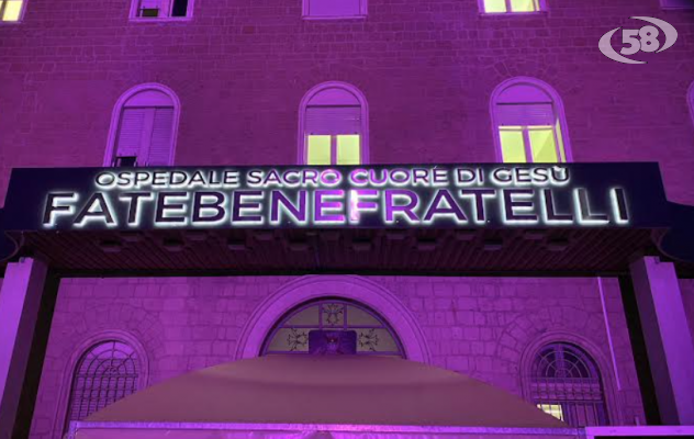 Giornata mondiale della prematurità, il Fatebenefratelli si colora di viola