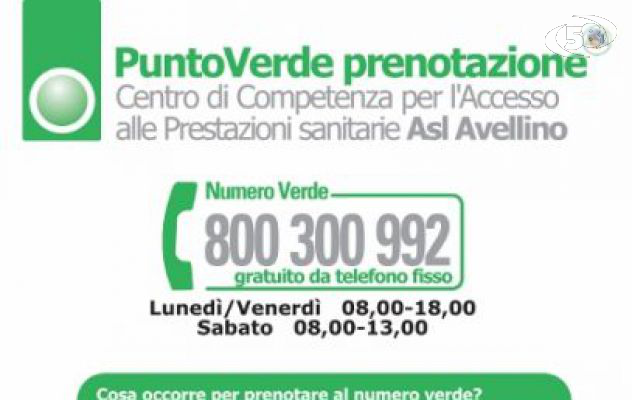 Asl Avellino, attivo il numero verde per le prenotazioni