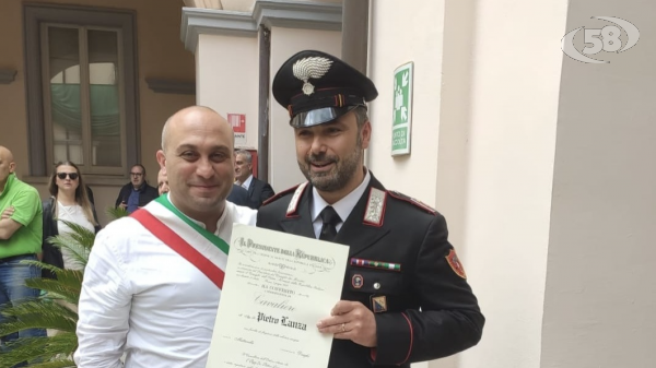 L'Appuntato Pietro Lanza insignito dell'onorificenza di "Cavaliere della Repubblica"