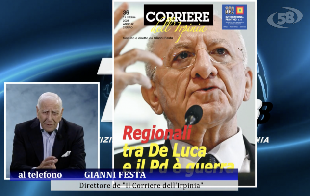 Scontro De Luca-Pd, il Corriere dell'Irpinia in edicola