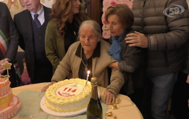 Grande festa a Sturno per i 114 anni di nonna Laurina