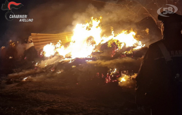 Incendio in un'azienda agricola ad Andretta