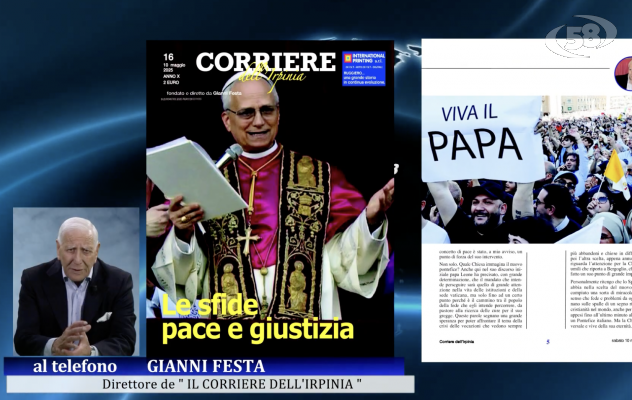  Copertina del nuovo numero de “Il Corriere dell’Irpinia” dedicata a Papa Leone XIV