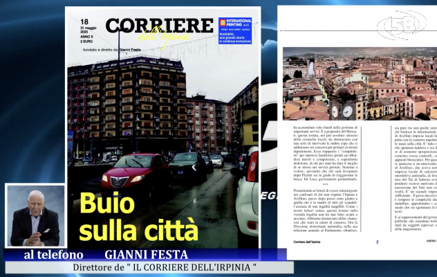 "Buio in città", la crisi del capoluogo sul Corriere in edicola