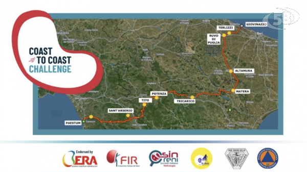 "Paestum-Matera-Bari", la ciclopedalata europea per sostenere la salute dei reni e la pace