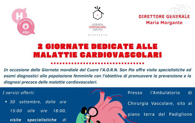 Malattie cardiovascolari, il San Pio in prima linea per la prevenzione: screening gratuiti