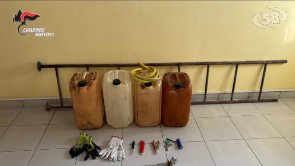 Ruba gasolio in un’azienda di San Salvatore Telesino: arrestato un giovane