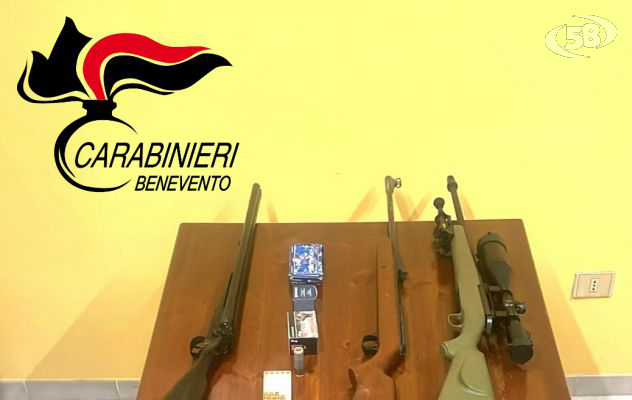 Scovati botti, armi e munizioni: sequestro e denunce dei Carabinieri nella Val Fortore