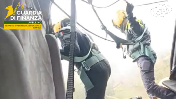 Turista infortunata, messa in salvo dalla stazione del Soccorso Alpino della Finanza irpina e dalla Sezione Aerea di Napoli