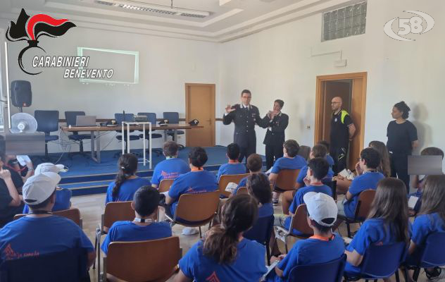 'Anch'io sono la Protezione Civile', i Carabinieri incontrano i giovani del Campo scuola di Benevento