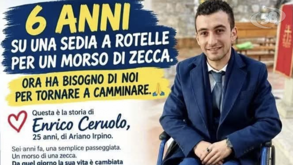 Ariano si mobilita per Enrico: una raccolta fondi per aiutarlo a tornare a camminare