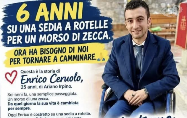 Ariano si mobilita per Enrico: una raccolta fondi per aiutarlo a tornare a camminare