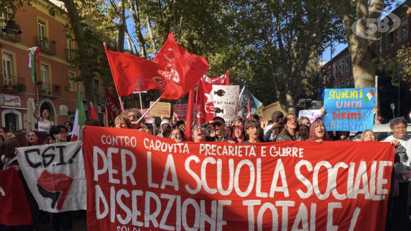 Studenti in piazza anche ad Avellino: "Più soldi alla scuola"