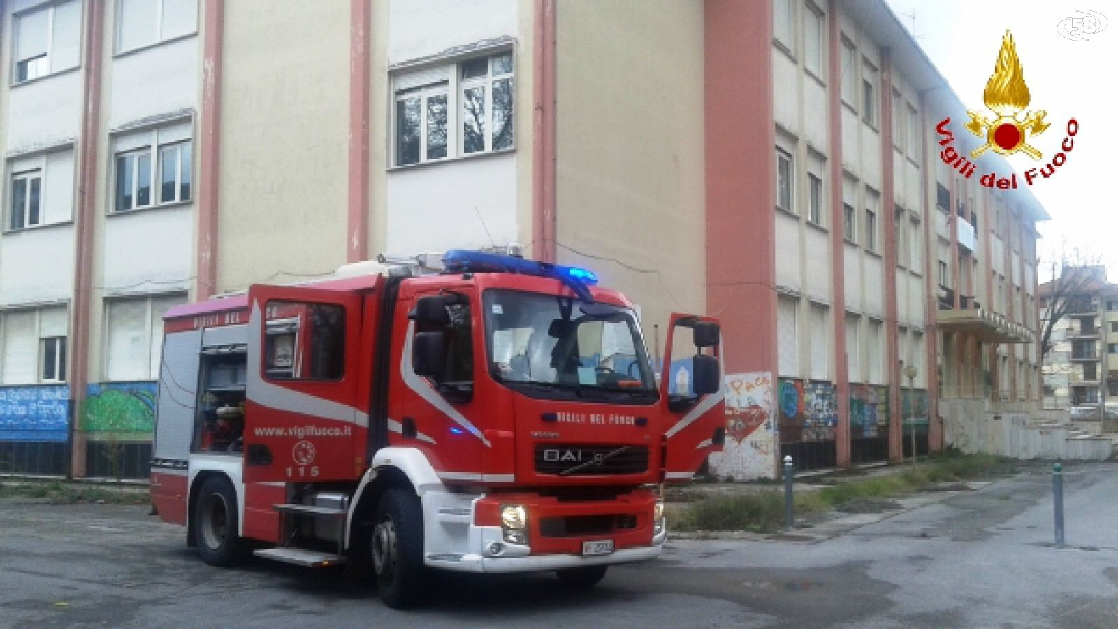 incendio scuola dante alighieri